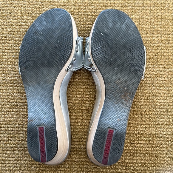 Authentic Prada silver slide sandals - Picture 9 of 9